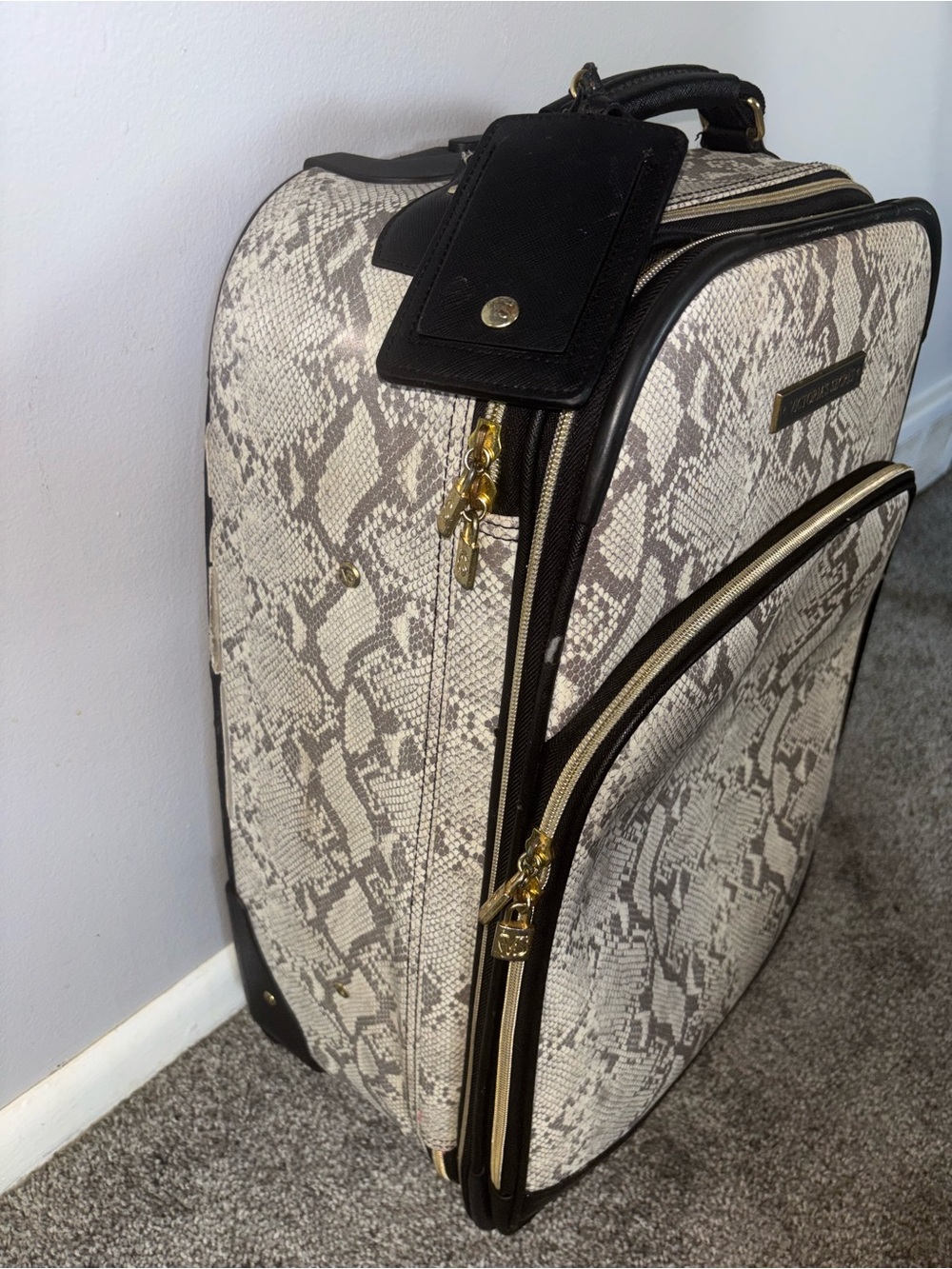 Victoria Secret Python Wheelie Carryon Suitcase - Picture 3 of 14